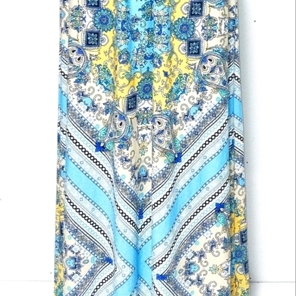 C5 Establish 1962 summer dress halter floral maxi stretchy Size: 6 - Picture 5 of 9